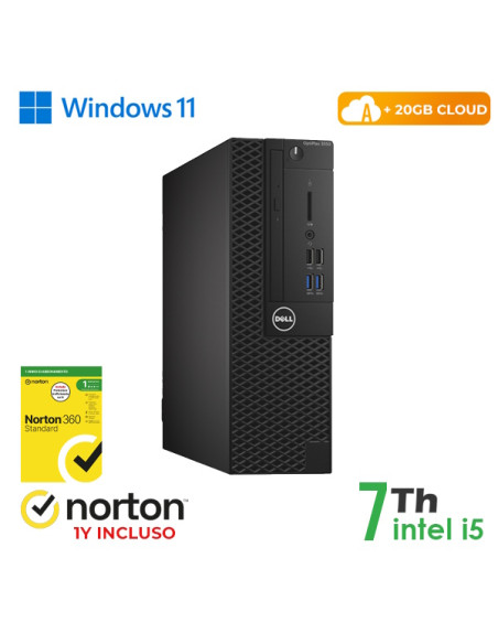 RINOVO PC DELL Optiplex 3050-7050 REFURBISHED SFF i5-7X00 DDR 8GB SSD 256GB HDMI W11P CLOUD20GB Grad
