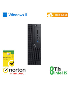 RINOVO PC DELL REFURBISHED Optiplex 3070-5070 SFF i5-8X00 DDR4 8GB SSD 256GB/W11P CLOUD20GB Grade A