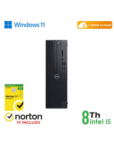 RINOVO PC DELL REFURBISHED Optiplex 3070-5070 SFF i5-8X00 DDR4 8GB SSD 256GB/W11P CLOUD20GB Grade A