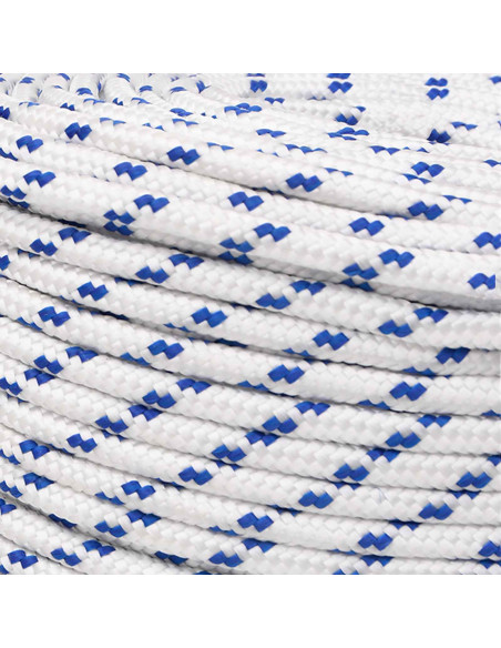 Corda multiuso 6 mm 250 m Bianco e Blu PP 240 kg Carico massimo
