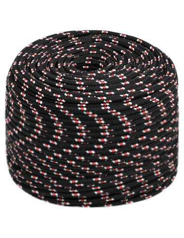 Corda multiuso 6 mm 25 m Nero e Rosso PP 240 kg Carico massimo