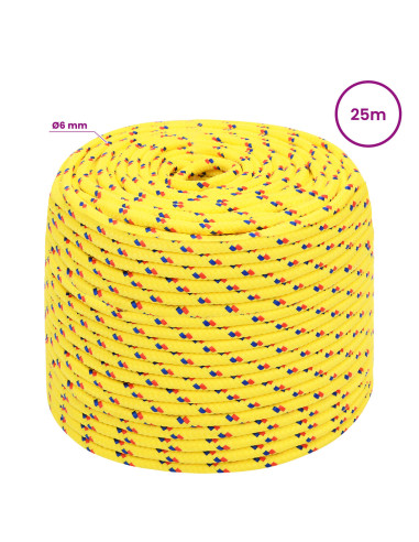 Corda multiuso 6 mm 25 m Giallo PP 240 kg Carico massimo