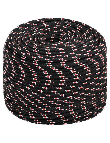 Corda multiuso 6 mm 50 m Nero e Rosso PP 240 kg Carico massimo