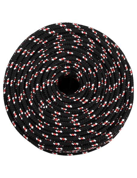 Corda multiuso 6 mm 50 m Nero e Rosso PP 240 kg Carico massimo