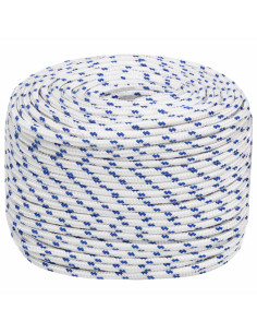 Corda multiuso 8 mm 250 m Bianco e Blu PP 420 kg Carico massimo 2