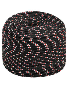 Corda multiuso 8 mm 25 m Nero e Rosso PP 420 kg Carico massimo 2