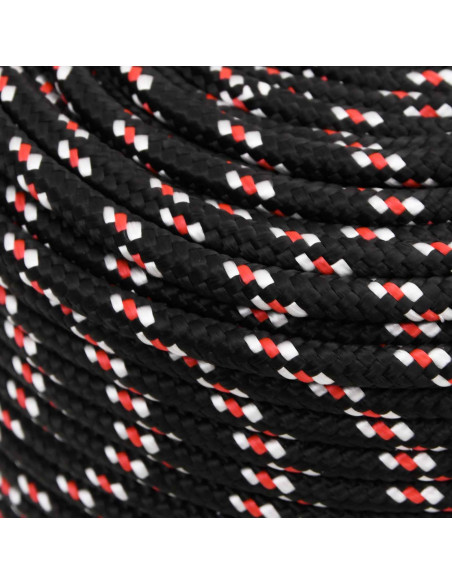 Corda multiuso 8 mm 25 m Nero e Rosso PP 420 kg Carico massimo