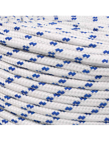 Corda multiuso 8 mm 25 m Bianco e Blu PP 420 kg Carico massimo