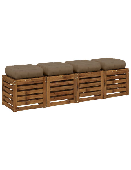 Cuscini per Sedia in 4 Pezzi VIANEN 4 pcs 100% Poliestere