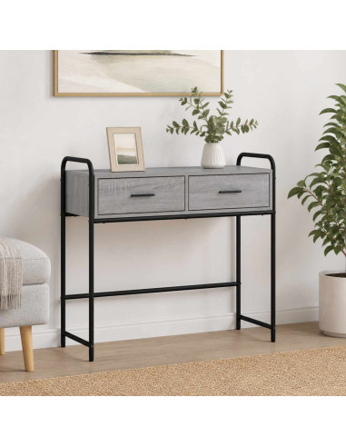 Tavolo consolle Sonoma grigio 90 x 33 x 80,5 cm