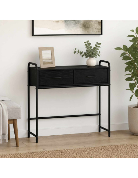 Tavolo consolle Rovere Nero 90 x 33 x 80,5 cm