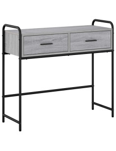 Tavolo consolle Sonoma grigio 90 x 33 x 80,5 cm 2