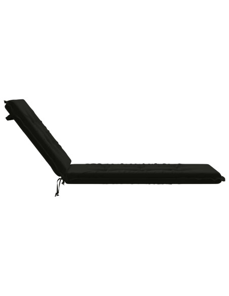 Cuscino per Lettino GEMERT 100% Poliestere Nero 190 x 50 x 9 cm