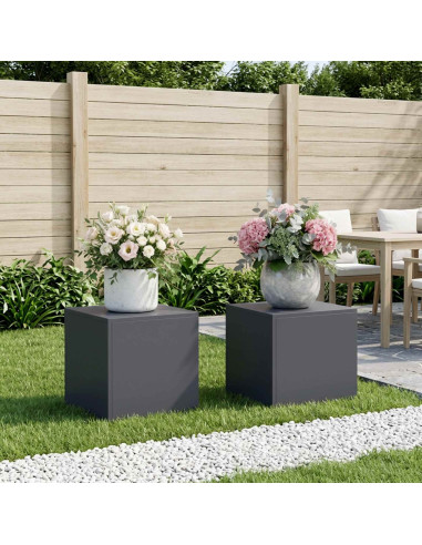 Supporto per piante 2 pcs Antracite 40 x 40 x 40 cm