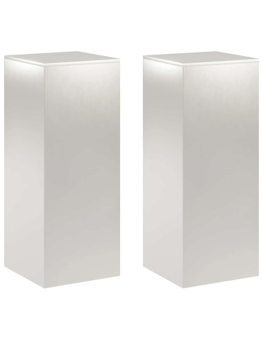 Supporto per piante 2 pcs Argento 40 x 40 x 100 cm Acciaio