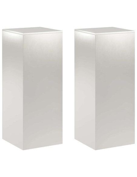 Supporto per piante 2 pcs Argento 40 x 40 x 100 cm Acciaio