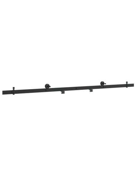 Kit di ferramenta per porta scorrevole 200 cm Acciaio Nero