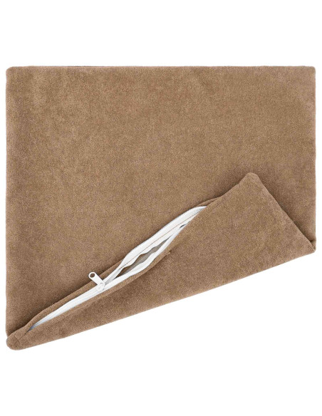 Cuscino con cuscino HEERLEN 2 pz Tortora Fleece in microfibra