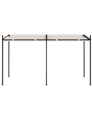 Gazebo con Tetto Retrattile 400x300x233 cm Crema