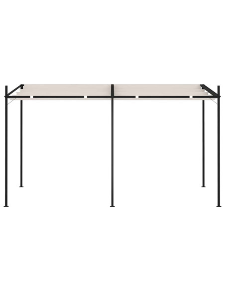Gazebo con Tetto Retrattile 400x300x233 cm Crema