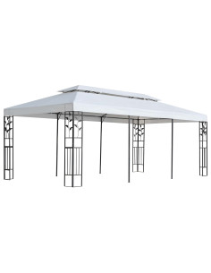 Telo per gazebo Bianco 300 x 600 cm Poliestere