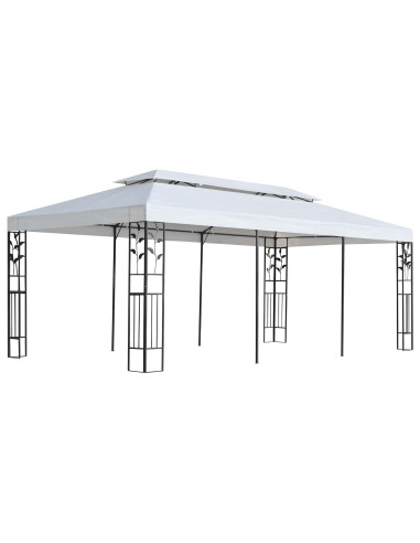 Telo per gazebo Bianco 300 x 600 cm Poliestere