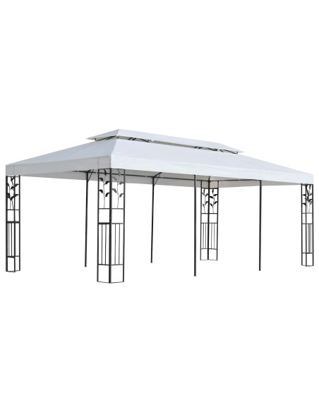 Telo per gazebo Bianco 300 x 600 cm Poliestere