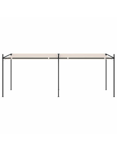 Gazebo con Tetto Retrattile 600x300x233 cm Crema