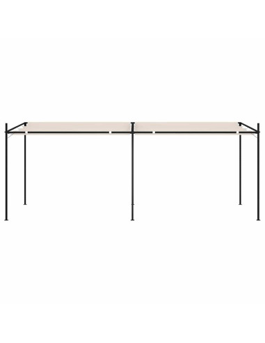 Gazebo con Tetto Retrattile 600x300x233 cm Crema
