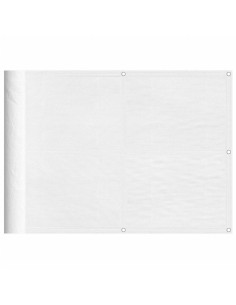 Paravento da Balcone Bianco 75x700 cm 100% Poliestere Oxford