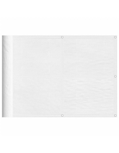 Paravento da Balcone Bianco 75x700 cm 100% Poliestere Oxford