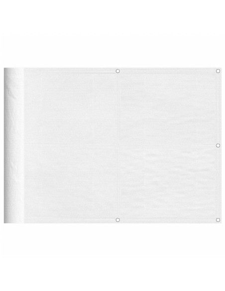 Paravento da Balcone Bianco 75x700 cm 100% Poliestere Oxford