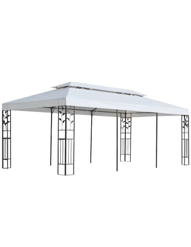 Telo per gazebo Bianco 300 x 600 cm Poliestere
