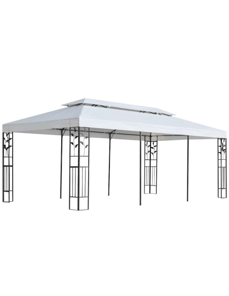 Telo per gazebo Bianco 300 x 600 cm Poliestere