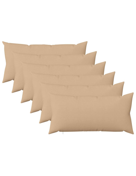Federa 6 pz HEERLEN Crema 40 x 70 cm Tessuto