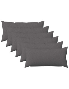 Federa 6 pz HEERLEN Grigio Chiaro 40 x 80 cm Tessuto
