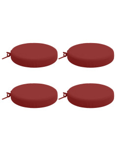 Cuscini per Seduta SOEST 4 pz 100% Poliestere Rosso Vino 2