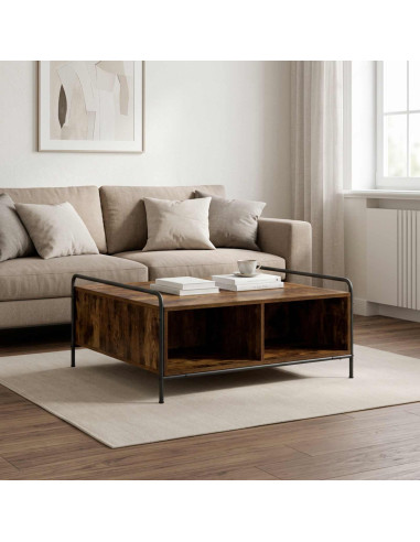 Tavolino da salotto Rovere Fumo 90 x 90 x 41 cm