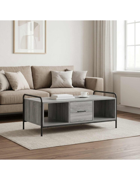 Tavolino da salotto Sonoma grigio 99,5 x 49 x 41 cm