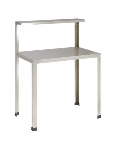 Tavolo da rinvaso 60 x 50 x 104 cm Acciaio Inox Argento