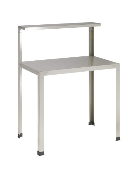 Tavolo da rinvaso 60 x 50 x 104 cm Acciaio Inox Argento