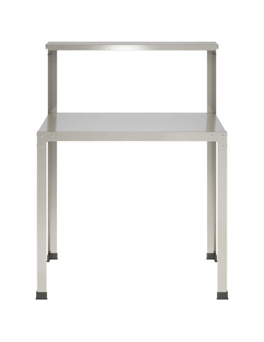 Tavolo da rinvaso 60 x 50 x 104 cm Acciaio Inox Argento