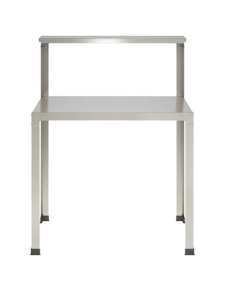 Tavolo da rinvaso 60 x 50 x 104 cm Acciaio Inox Argento