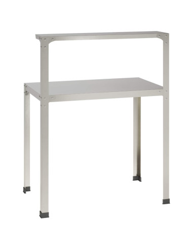 Tavolo da rinvaso 60 x 50 x 104 cm Acciaio Inox Argento