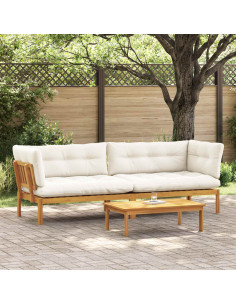 Unità di divano pallet da giardino 2 pz