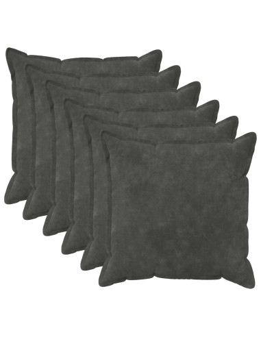 Federa 6 pcs HOUTEN Antracite 80 x 80 cm Fleece in microfibra