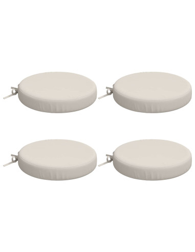 Cuscini per Seduta SOEST 4 pz 100% Poliestere Bianco
