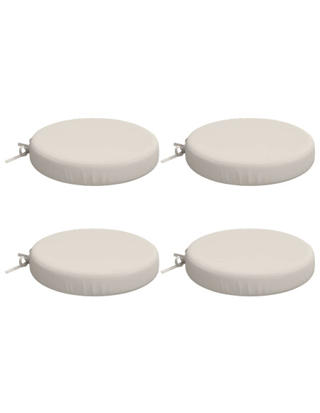 Cuscini per Seduta SOEST 4 pz 100% Poliestere Bianco