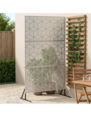 Schermo per Privacy 100 x 50 x 180 cm Acciaio Inox Argento