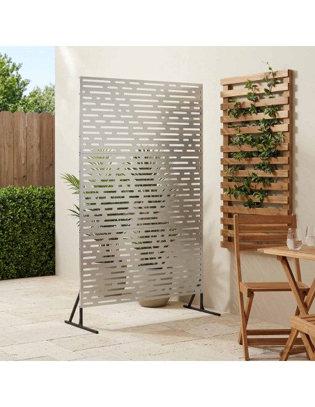 Schermo per Privacy 100 x 50 x 180 cm Acciaio Inox Argento